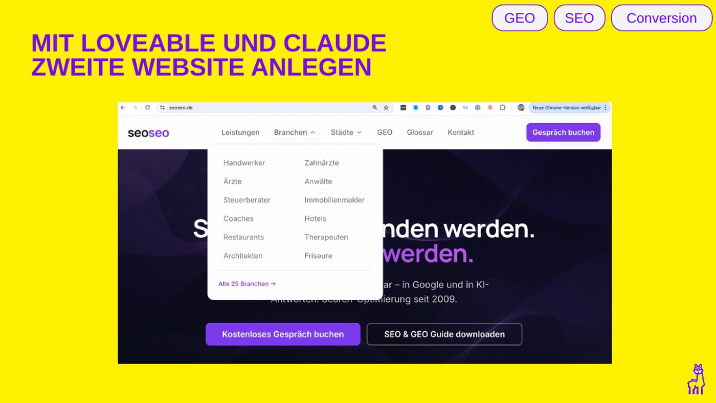 seo-seo.de, in vier Stunden gebaut.