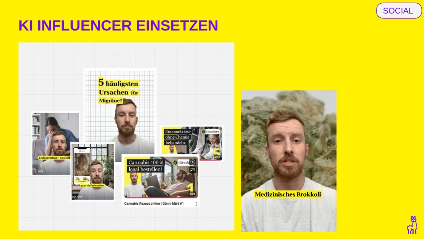 Mit Arcads produzierte KI-Influencer-Clips.