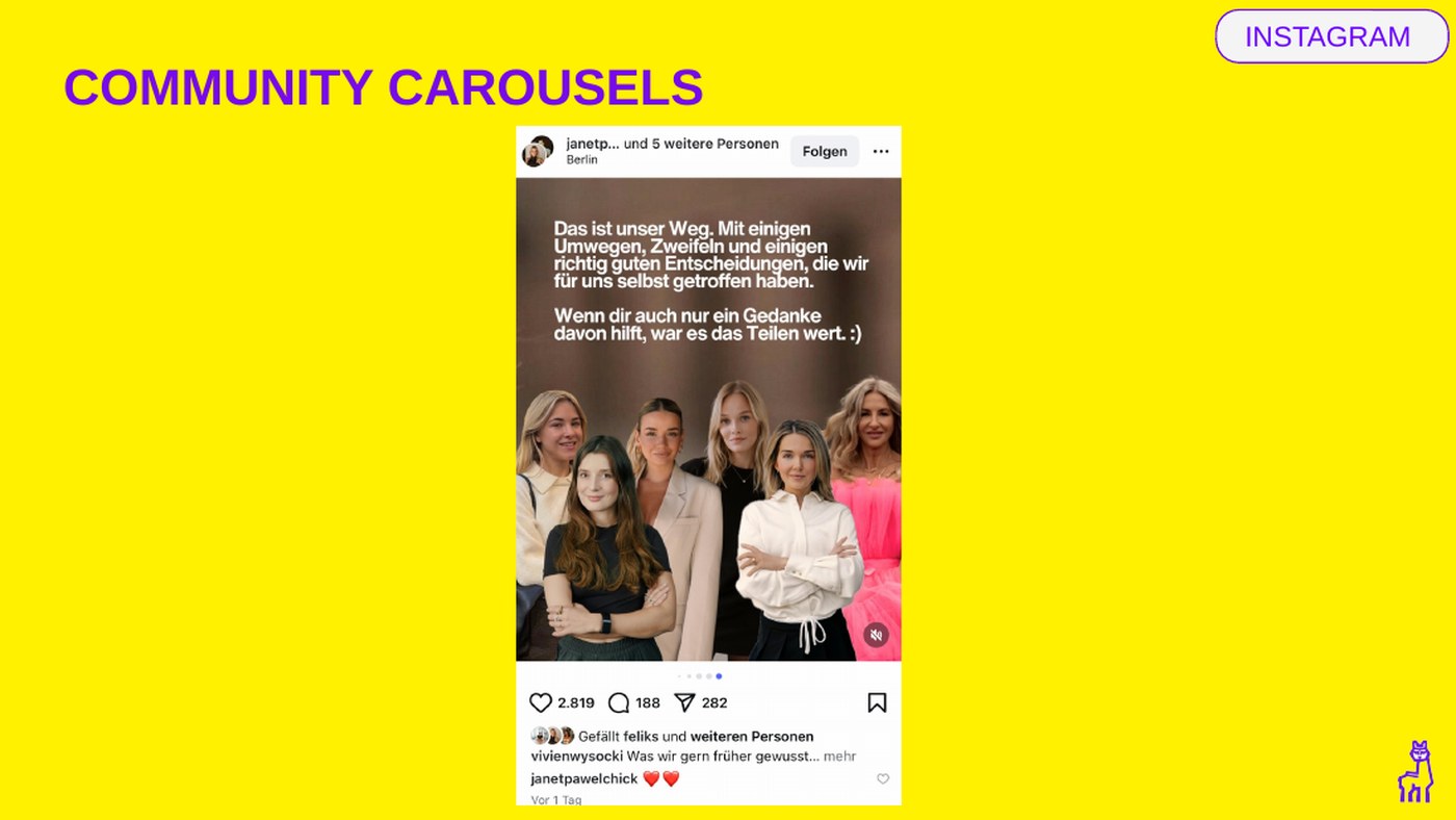 Community Carousel als Collab-Post.